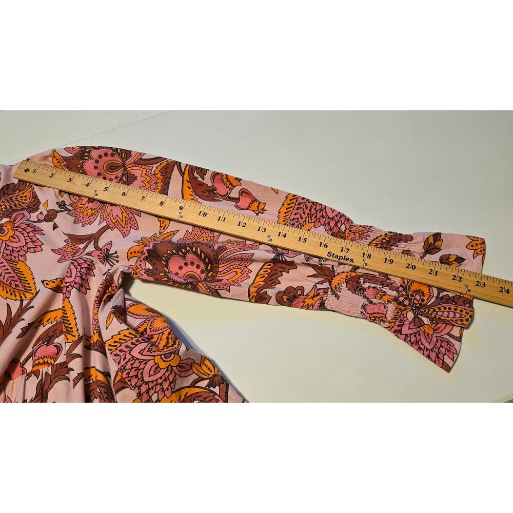Tuckernuck Mini Dress Womens Small Pink Paisley Floral Print Sunset Chintz NWT - Picture 11 of 13